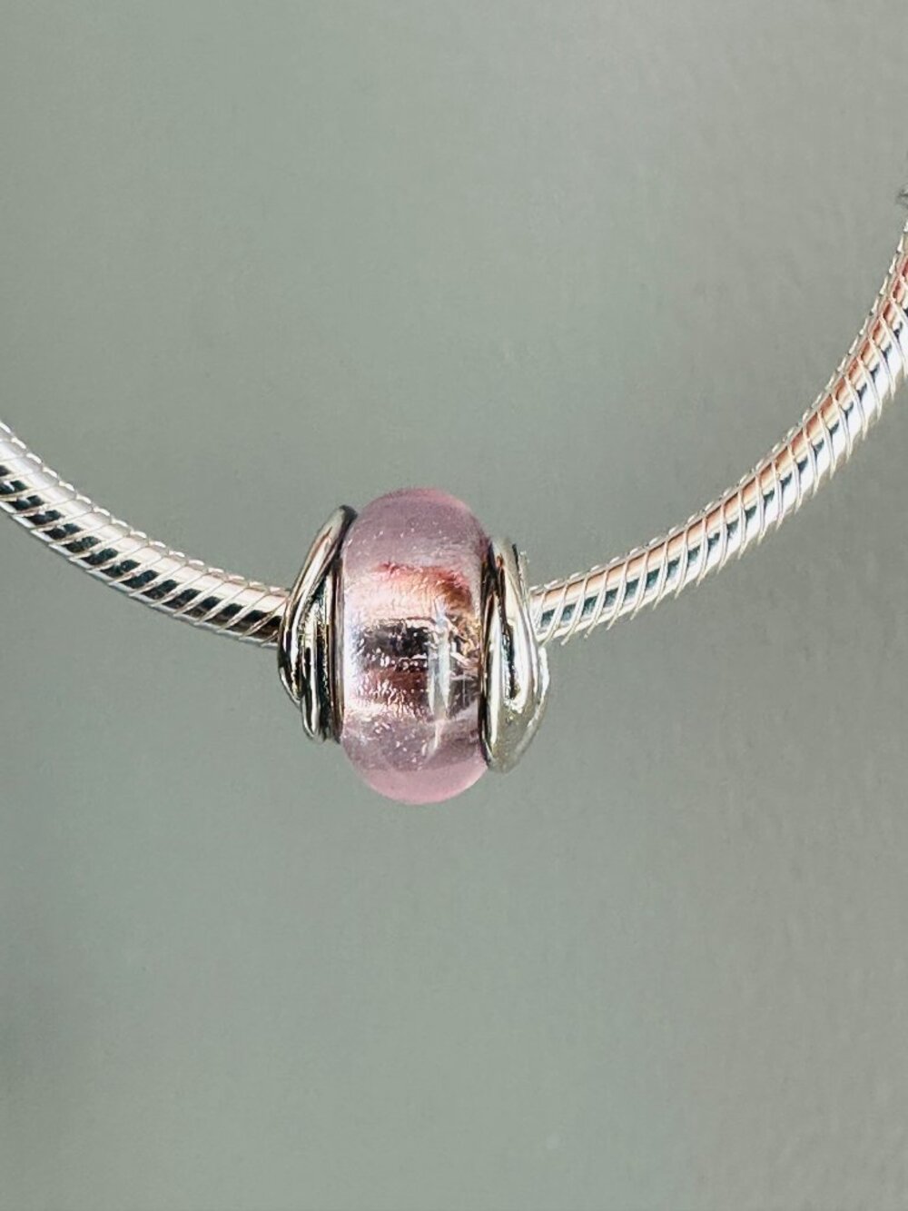 Authentic Pandora Encircled Pink Murano Glass Charm 793241C00 - Picture 6 of 9